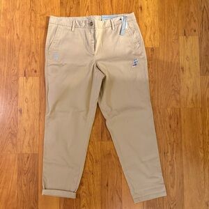 Talbots Size 10 Girlfriend Chinos, Distressed, Tan, NWT